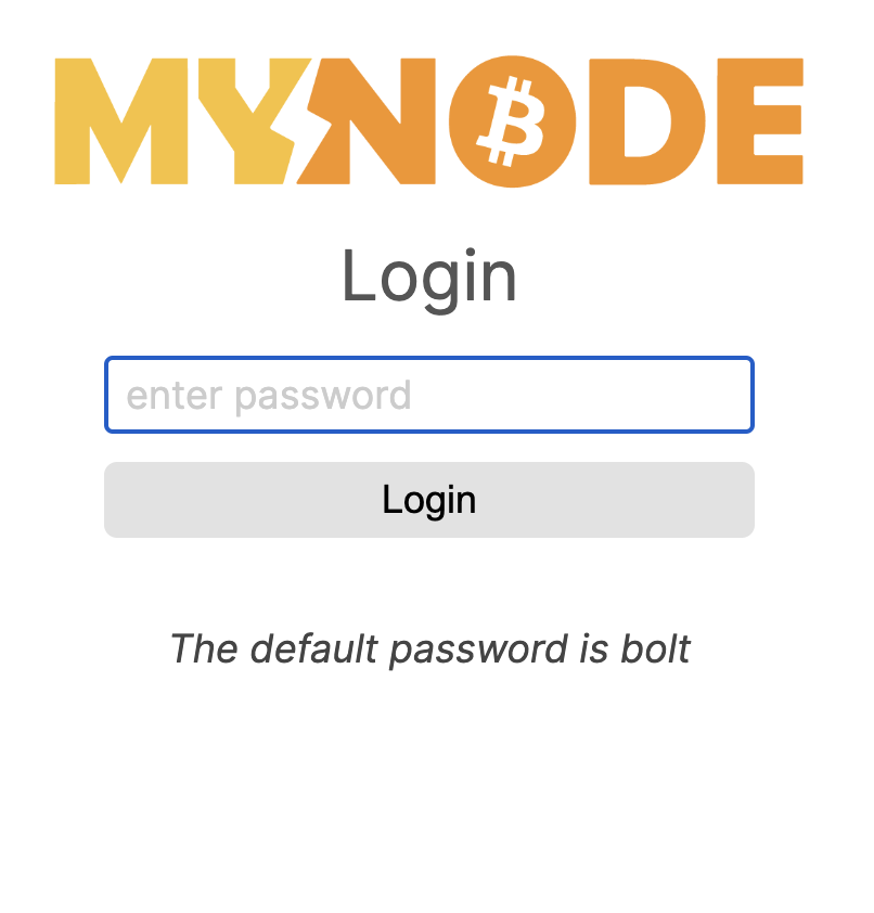 Running MyNode