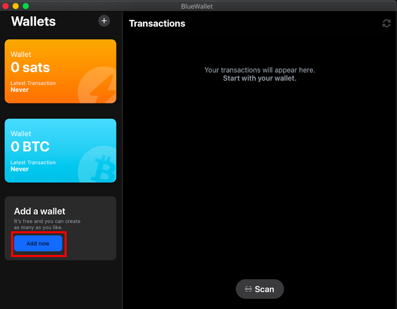 Add wallet: MacOS