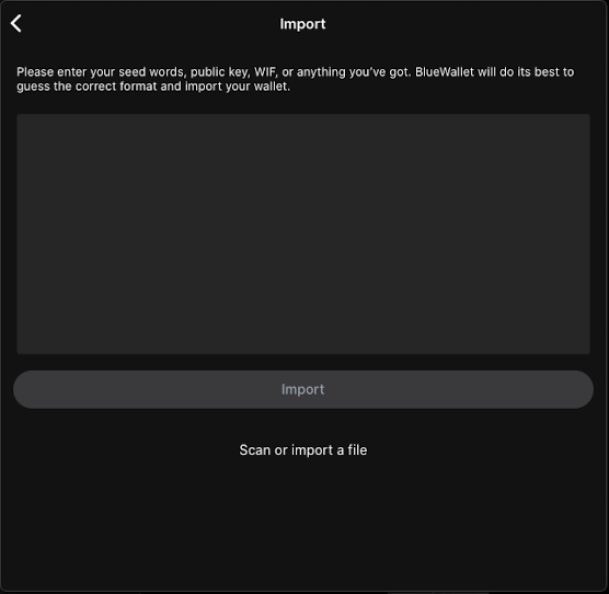 Enter seed: MacOS
