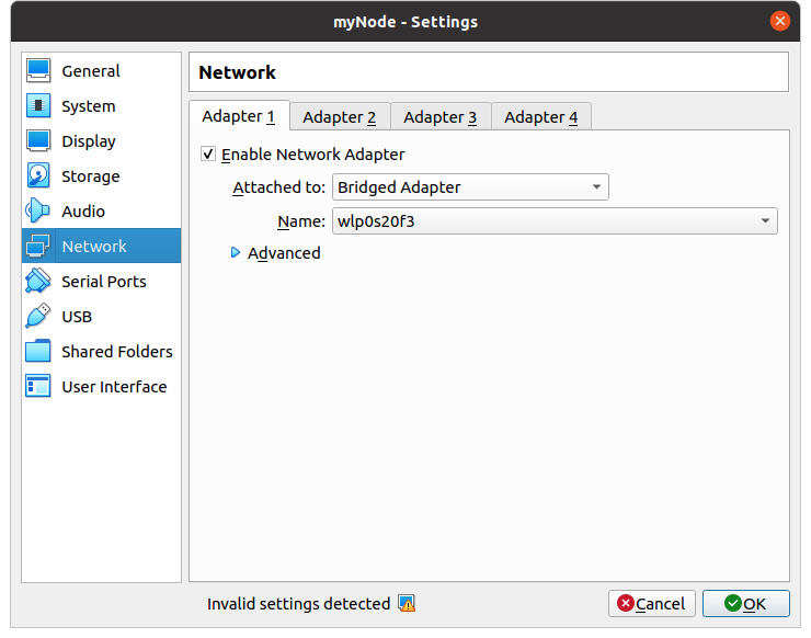 VM Settings